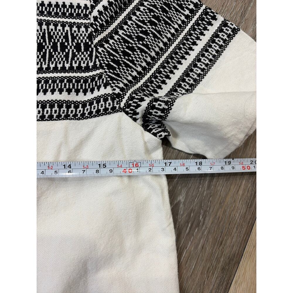 Madewell Cabana Jacquard Shift Dress Womens Small NWT Ivory Black MSRP $158 - Picture 7 of 8